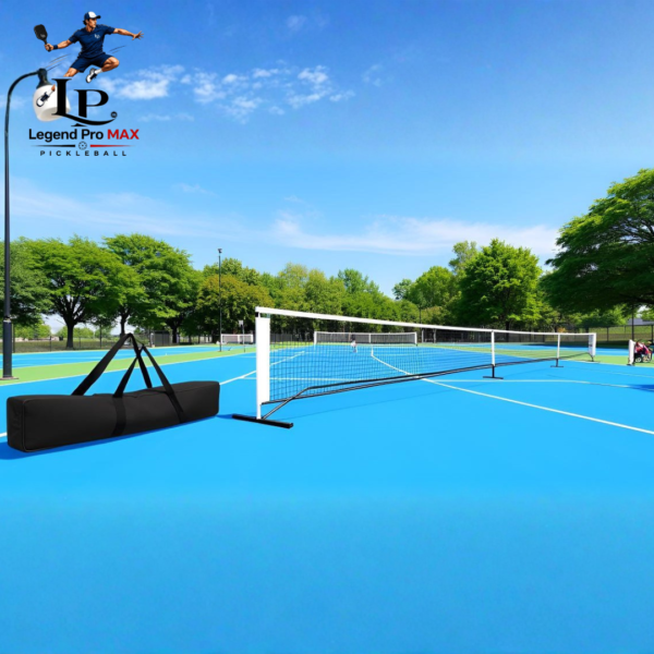 4 Portable NET (22 FEET) with Fiberglass Paddle Set | Anti Rust Steel Frame