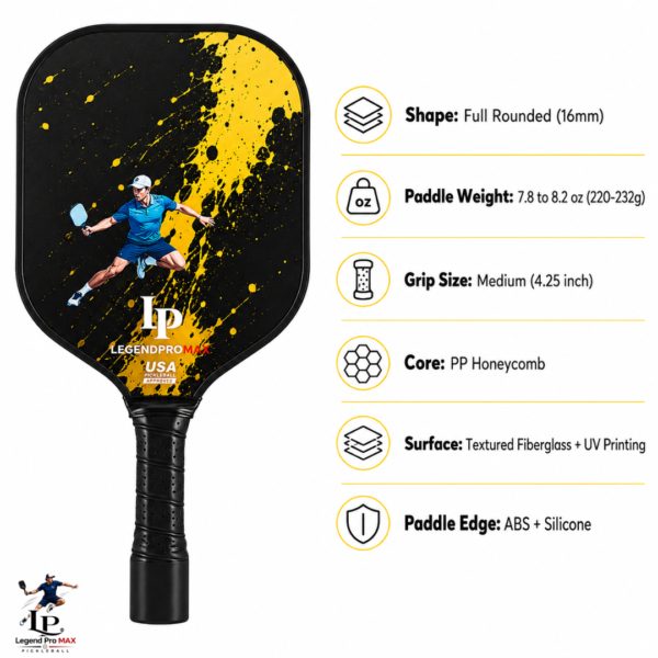 6 Legend Pro Max Pickleball Paddle and ball set