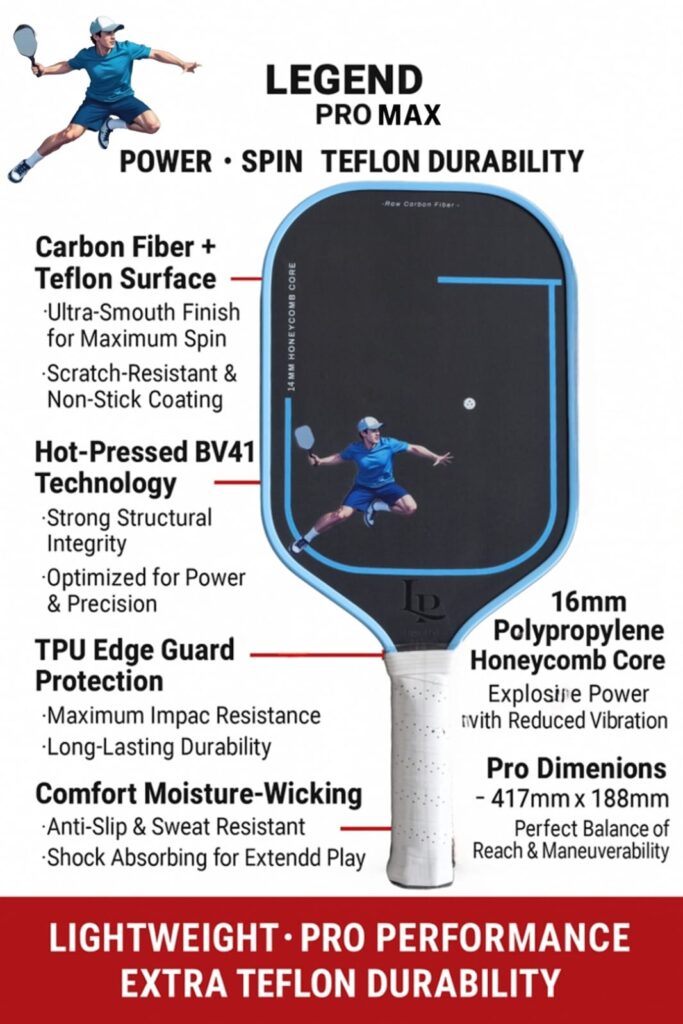 Carbon Fiber + Teflon Performance Paddle