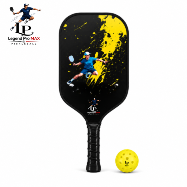 3 LEGEND PRO MAX Carbon Fiber Pickleball Paddle & Ball Set | USAPA Approved Power Grip