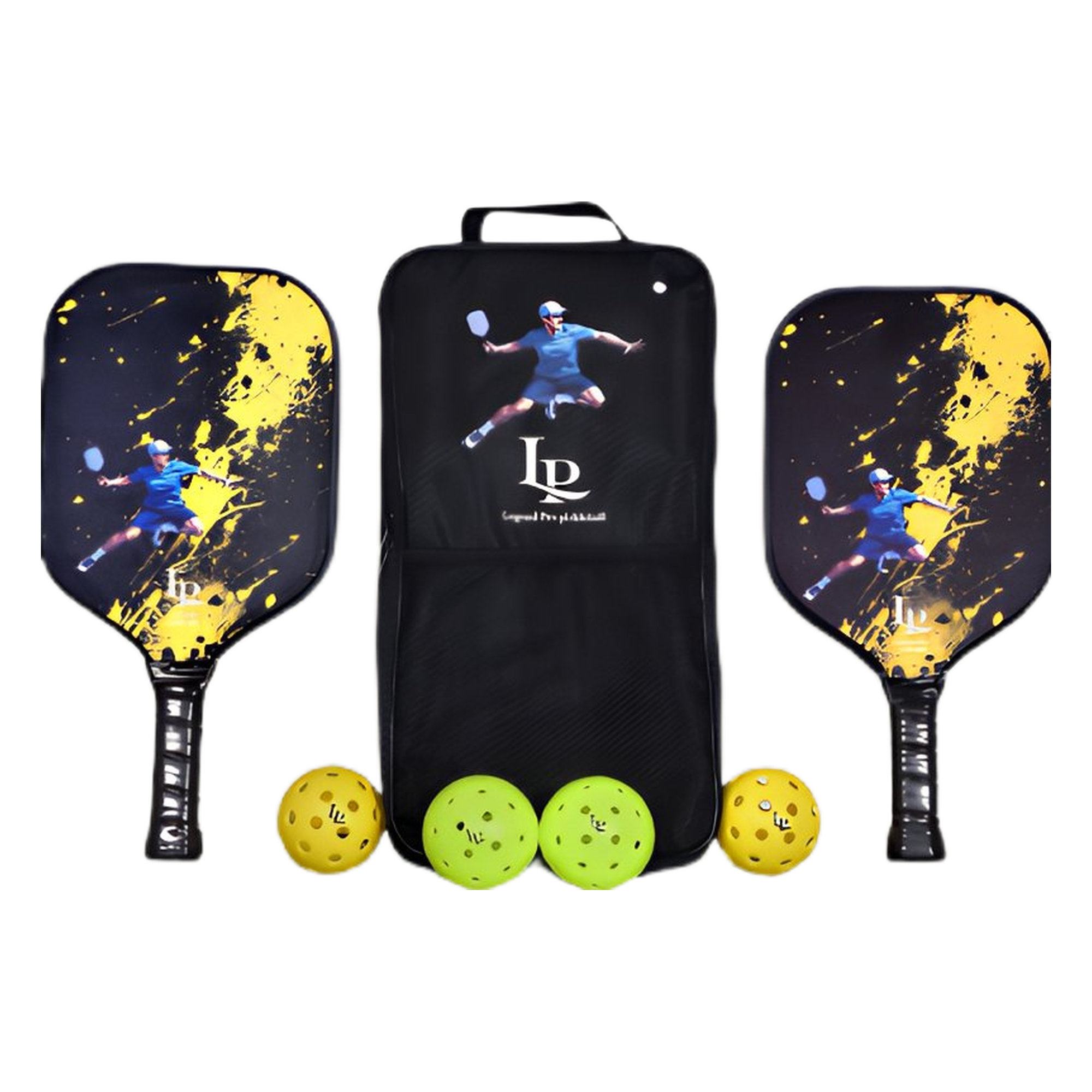 Pickleball Paddle Set | Fiberglass Paddle Set with UV Printing