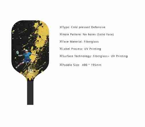 Pickleball Paddle Set | Fiberglass Paddle Set with UV Printing - Image 5