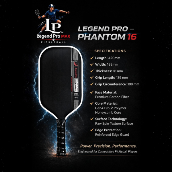 Legend Pro Max Phantom 16 Pickleball Paddle