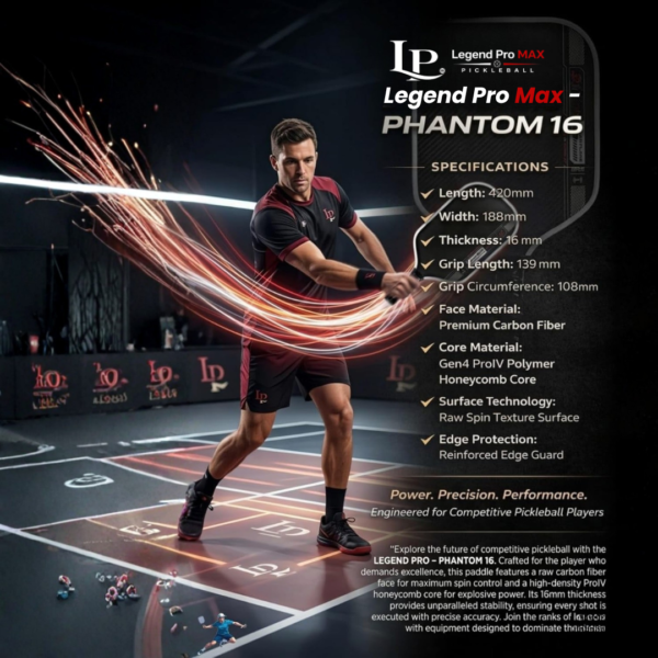 Legend Pro Max Phantom 16 Pickleball Paddle