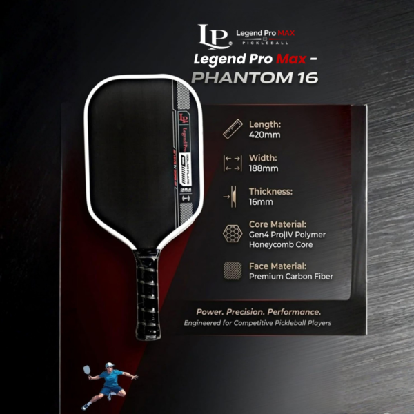 Legend Pro Max Phantom 16 Pickleball Paddle