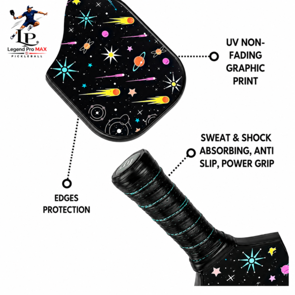id=5 Kids Pickleball Paddle for Boys & Girls | Lightweight Fiberglass Face | PP Honeycomb Core | Comfortable 3 5/8" Grip | Junior Paddle for Ages 5-12 | Indoor & Outdoor Play