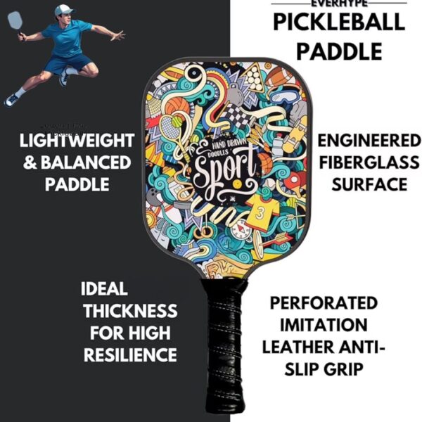 WhatsApp Image 2026-07-17 at 10.17.55 (1) Kids Pickleball Paddle Set | 2 Fiberglass Paddle & 4 Balls| Lightweight Fiberglass Face | PP Honeycomb Core | Comfortable Grip | Junior Players Age 5-12 Years | Indoor & Outdoor Play