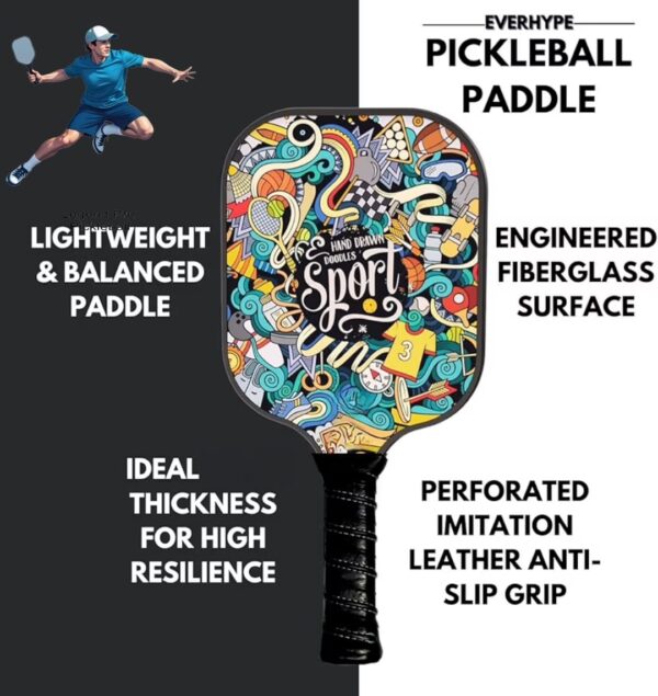 WhatsApp Image 2026-07-17 at 10.17.55 (1) Kids Pickleball Paddle Set | 2 Fiberglass Paddle & 4 Balls| Lightweight Fiberglass Face | PP Honeycomb Core | Comfortable Grip | Junior Players Age 5-12 Years | Indoor & Outdoor Play